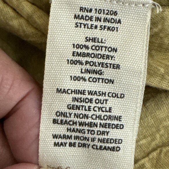 Soft Surroundings Women's Plus 2X Embroidered Single Toggle Jacket Gold Floral - Picture 12 of 14